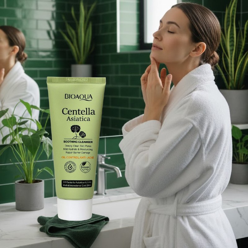 LIMPIADOR FACIAL EN ESPUMA CALMANTE DE CENTELLA ASIATICA BIOAQUA 100G