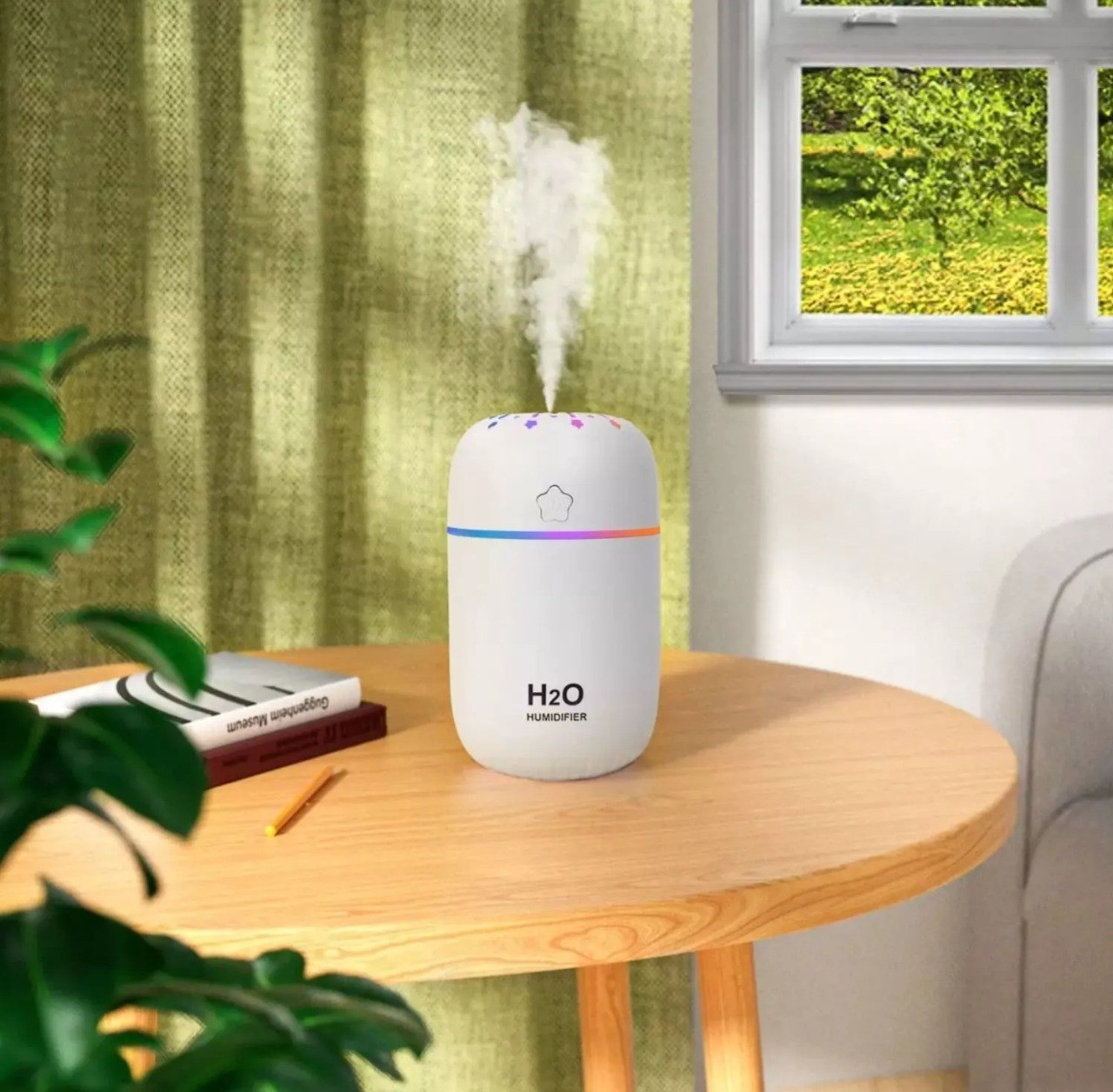 HUMIFICADOR DE AIRE PERSONAL MULTIFUNCIONAL CON LUZ NOCTURNA 300ML