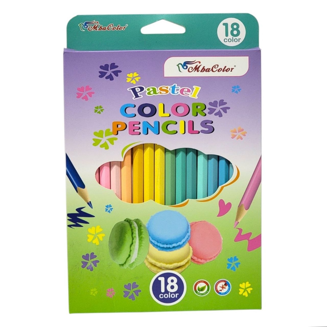 SET DE LAPICES DE COLORES PASTEL 18UND MBACOLOR