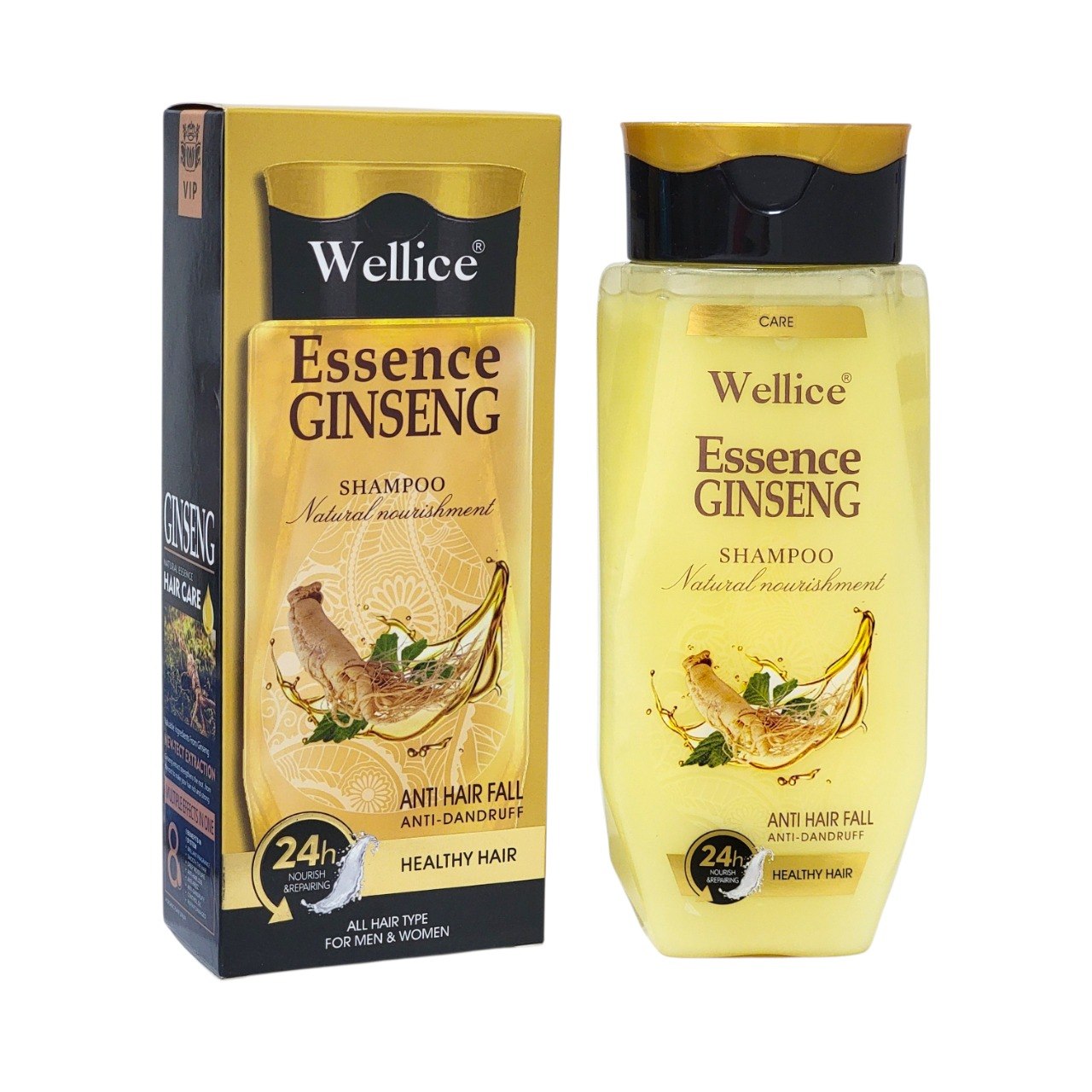 SHAMPOO FORTALECEDOR ANTICAIDA CON ESENCIA DE GINSENG WELLICE 400G