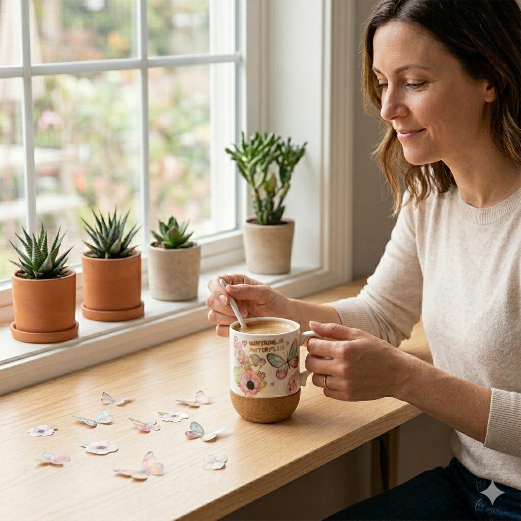 SET DE TAZA DE REGALO PARA MAMÁ CON BASE DE CORCHO
