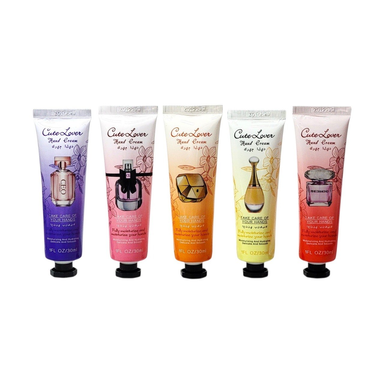 SET DE CREMAS PARA MANOS CON AROMAS DE PERFUMERIA DE DISEÑADOR 5PCS CUTE LOVER