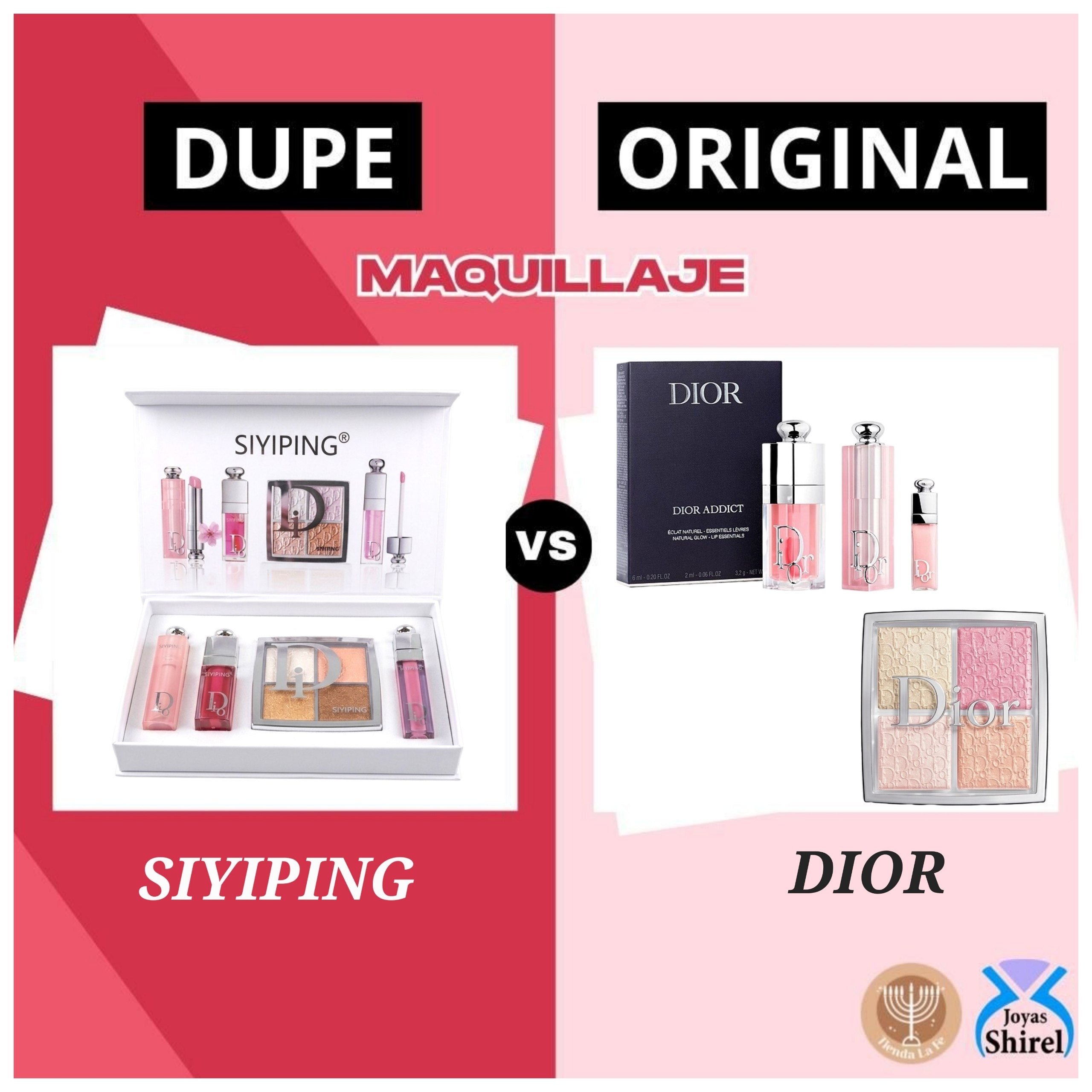 SET DE MAQUILLAJE MULTIFUNCIONAL 4PCS SIYIPING (DUPE DE DIOR)