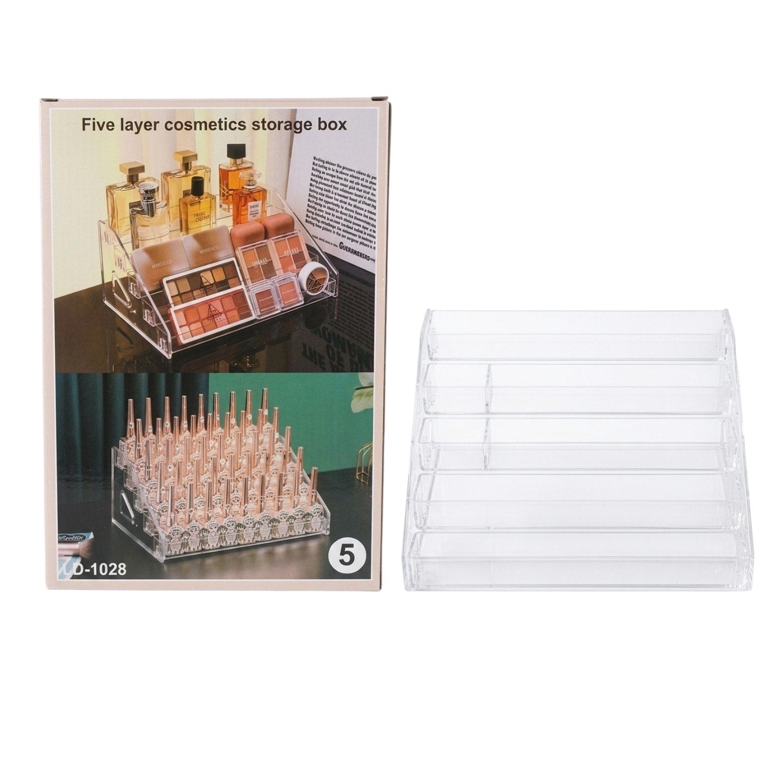 ORGANIZADOR DE COSMETICOS MODULAR DE 5 NIVELES  31x21.5x13.5CM