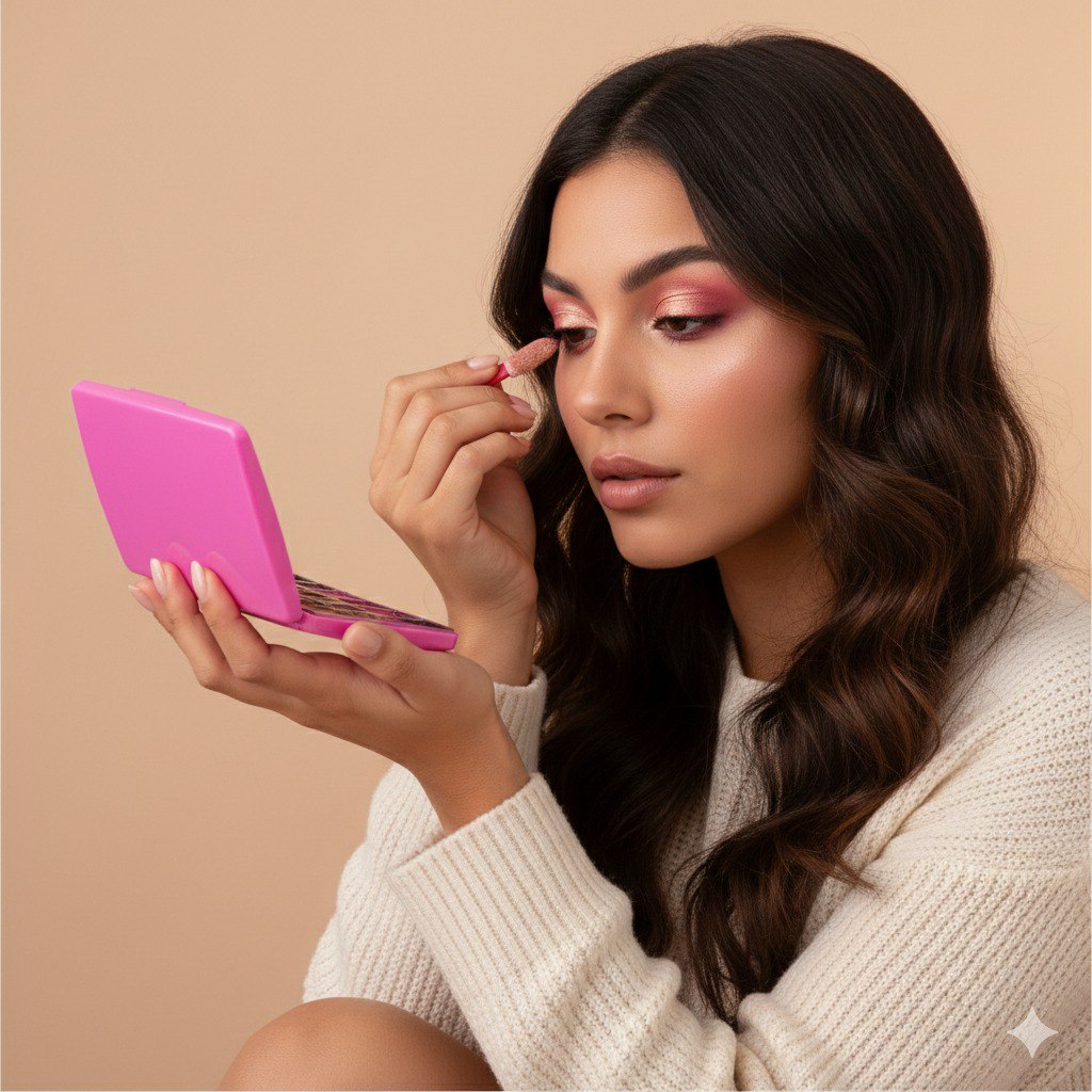 PALETA DE SOMBRAS DE OJOS CON EFECTO MATE 10 PALETAS DE 18 TONOS YH BEJA COSMETICS  6X10X14CM