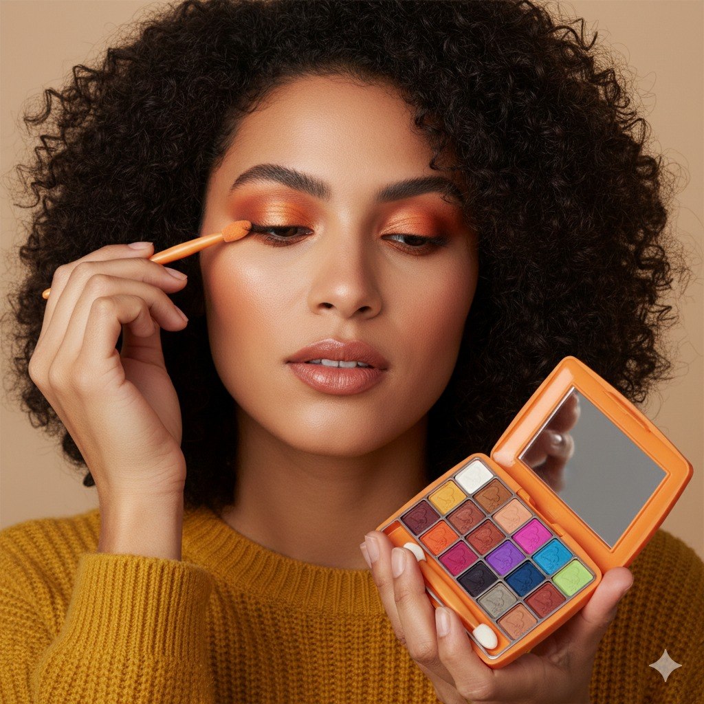 PALETA DE SOMBRAS DE OJOS CON EFECTO MATE 10 PALETAS DE 18 TONOS YH BEJA COSMETICS  6X10X14CM