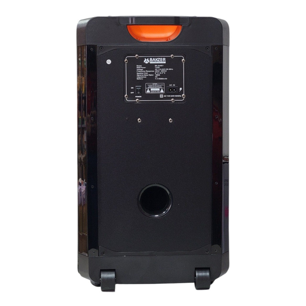 PARLANTE ALTAVOZ INALÁMBRICO DUAL CON MICROFONO Y CONTROL REMOTO MODELO BK-G4801 BAKZER 71CM