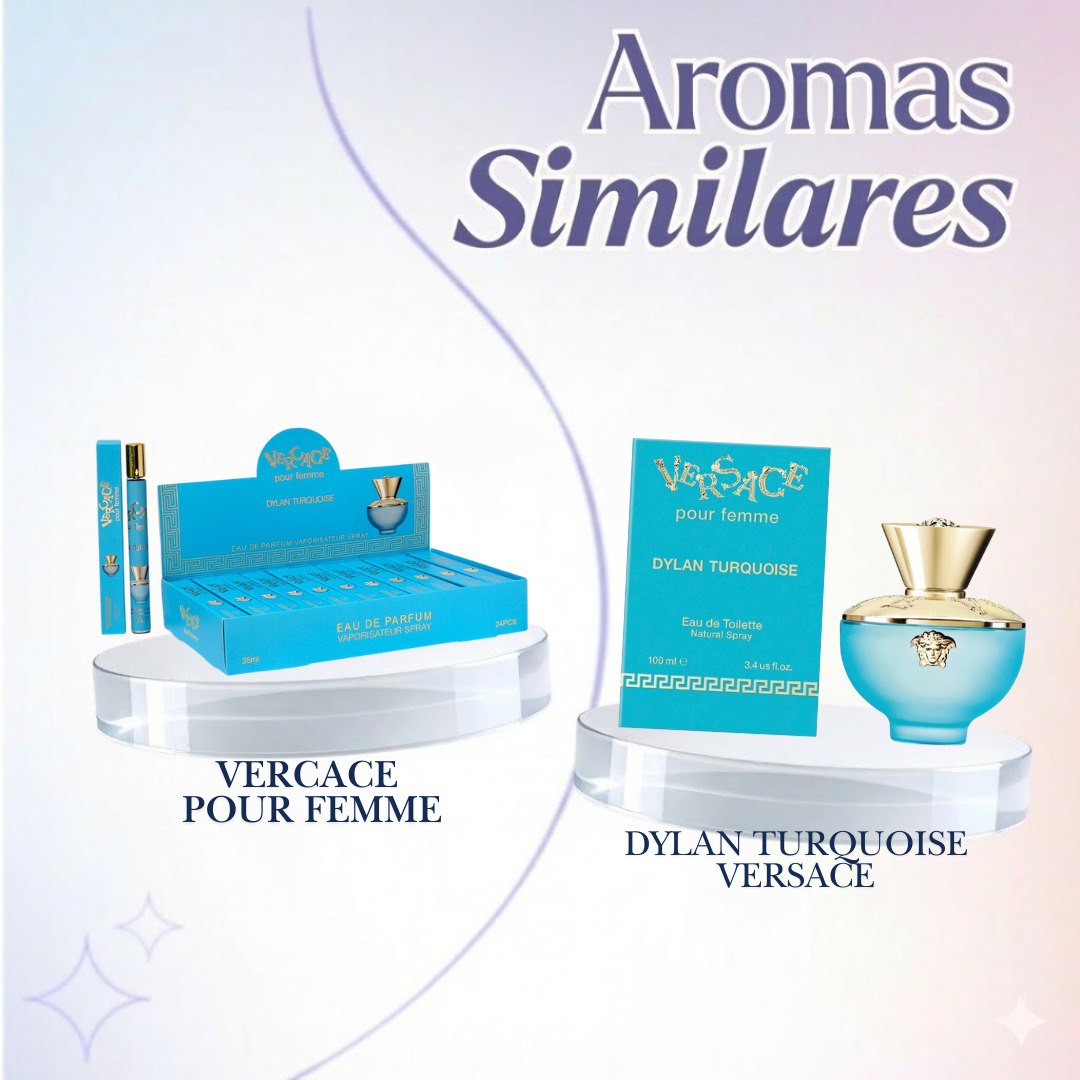 PERFUME EN TUBO VERCACE POUR FEMME EDP 35ML (M) (AROMA INSPIRADO EN VERSACE DYLAN TURQUOISE)