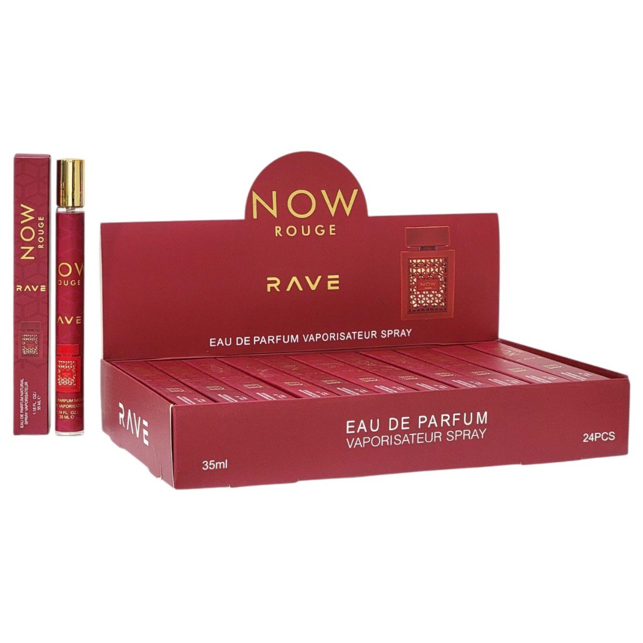 PERFUME EN TUBO NOW ROUGE RAVE EDP 35ML (H) (AROMA INSPIRADO EN RAVE NOW ROUGE)