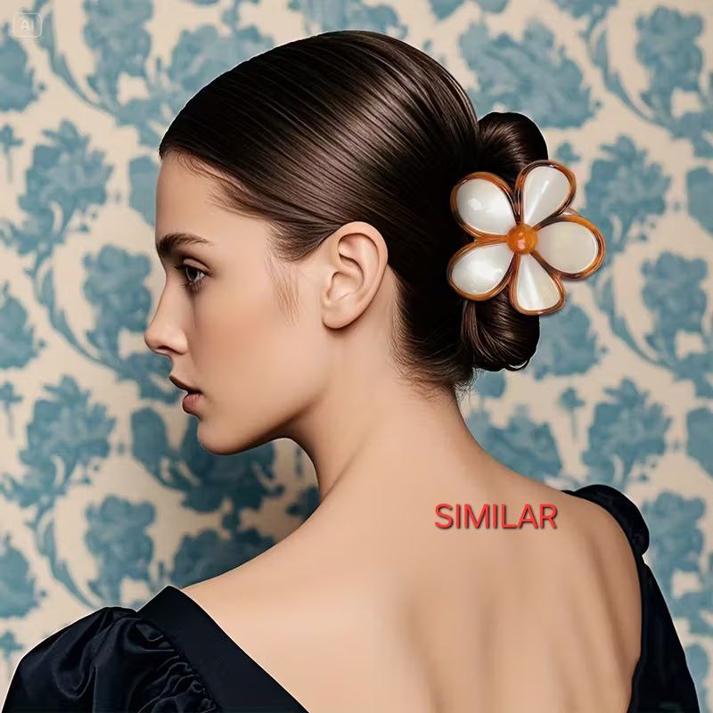 GANCHO PARA EL CABELLO DE DISEÑO DE FLOR, PINZAS DE SUJECION FUERTE, ACCESORIO PARA EL CABELLO PAQUETE DE 12UND 7X7CM