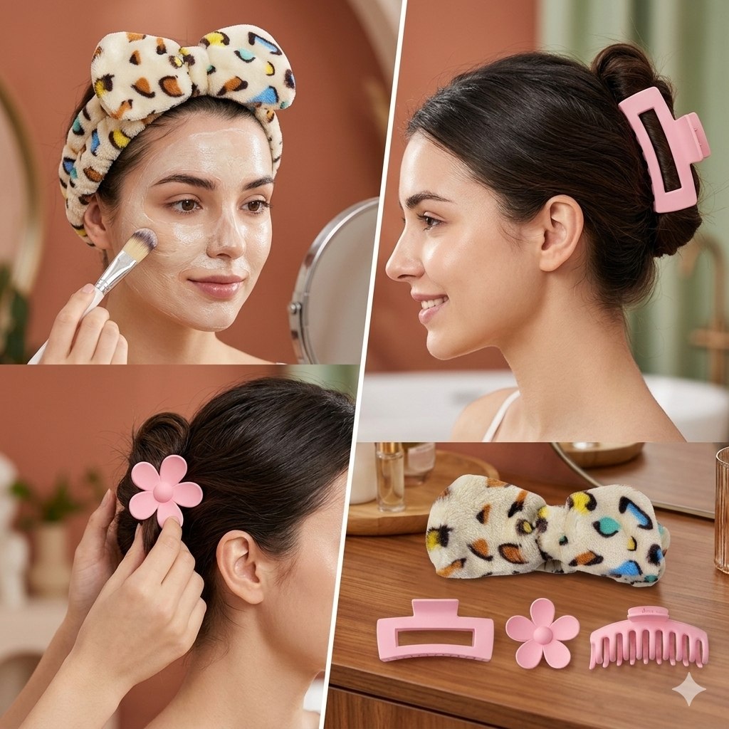 SET DE CUIDADO PERSONAL DE DIADEMAS Y ACCESORIOS DE BELLEZA 4PCS SWEETBEAUTY