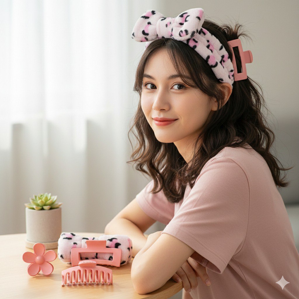 SET DE CUIDADO PERSONAL DE DIADEMAS Y ACCESORIOS DE BELLEZA 4PCS SWEETBEAUTY