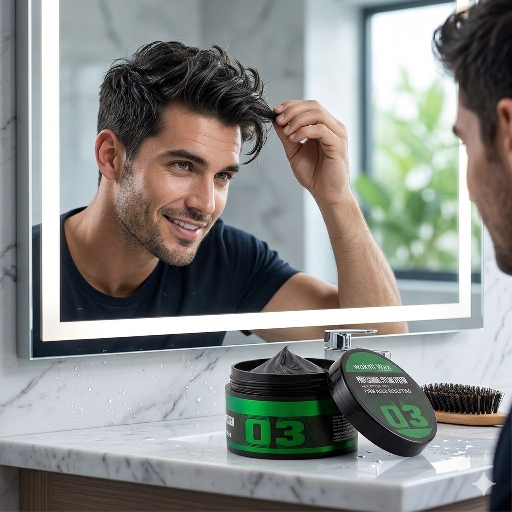 CERA PARA EL CABELLO DE ALTA FIJACION ACABADO SEMI-MATE WOKALI WAX 130G