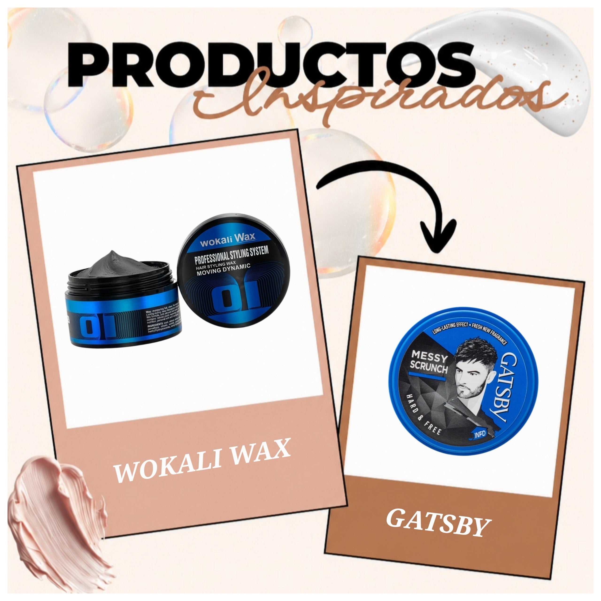 CERA PARA EL CABELLO DE ALTA FIJACION ACABADO SEMI-MATE WOKALI WAX 130G