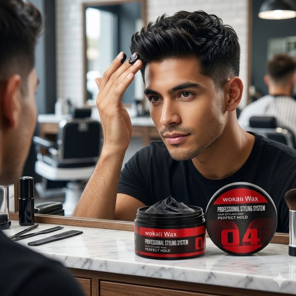 CERA PARA EL CABELLO DE ALTA FIJACION ACABADO SEMI-MATE WOKALI WAX 130G