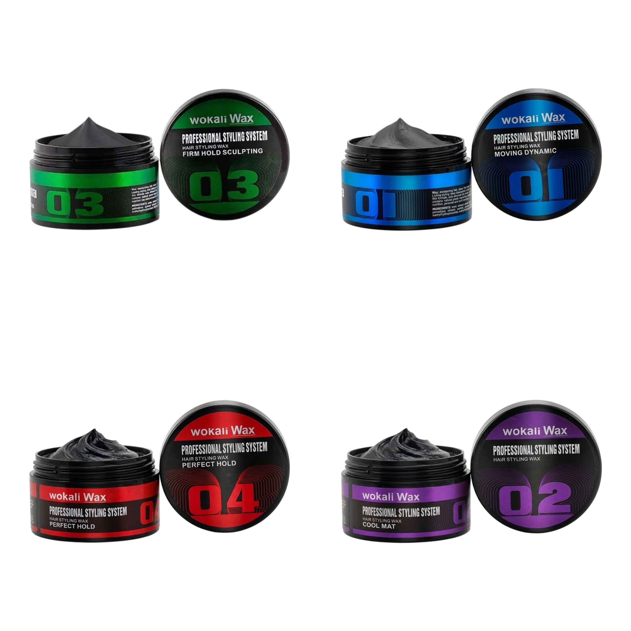 CERA PARA EL CABELLO DE ALTA FIJACION ACABADO SEMI-MATE WOKALI WAX 130G