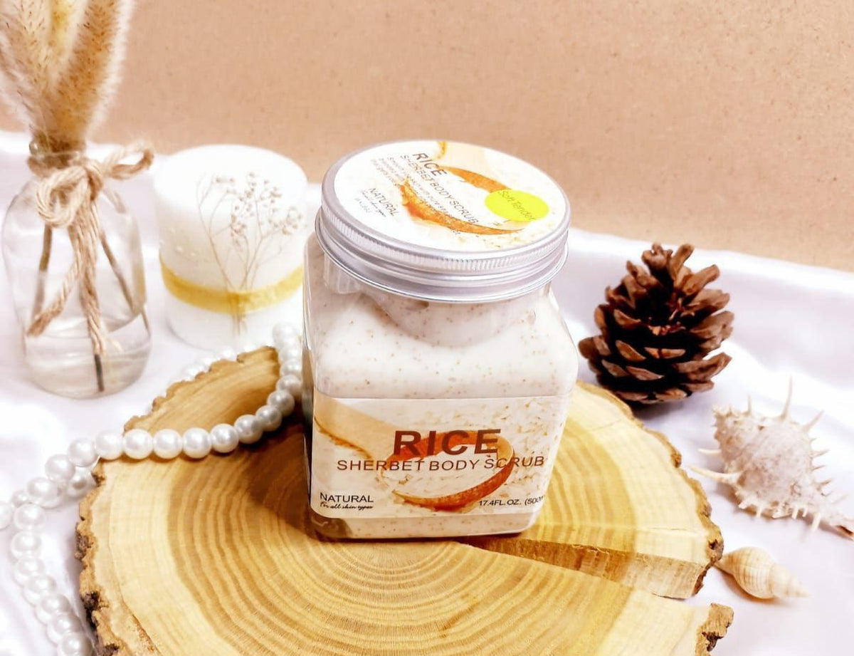 EXFOLIANTE CORPORAL ILUMINADOR CON EXTRACTO DE ARROZ Y VITAMINAS NATURAL FOR ALL SKIN TYPES 500ML
