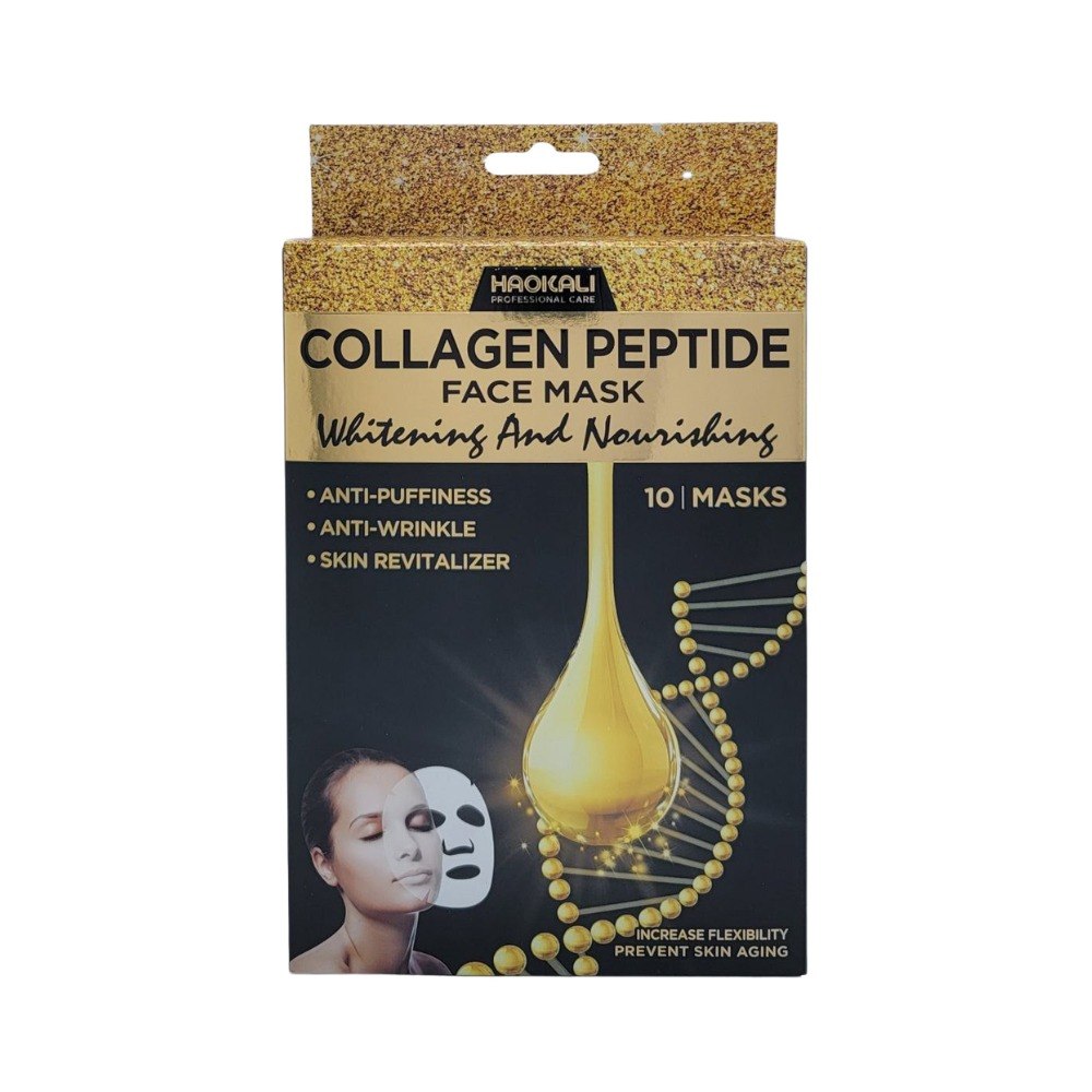 MASCARILLA FACIAL  BLANQUEADORA DE PEPTIDOS DE COLAGENO HAOKALI 30ML