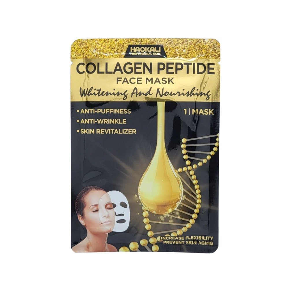 MASCARILLA FACIAL  BLANQUEADORA DE PEPTIDOS DE COLAGENO HAOKALI 30ML