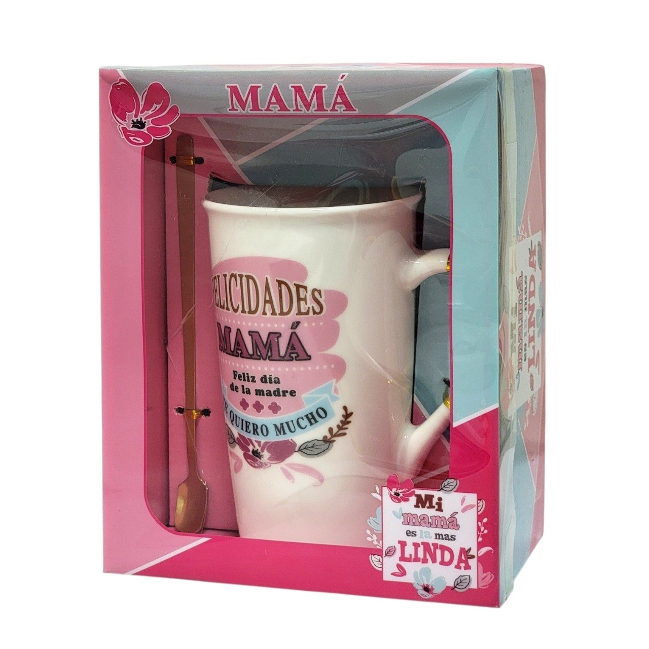 SET DE TAZA DE REGALO PARA MAMA CON CUCHARA DE LUJO