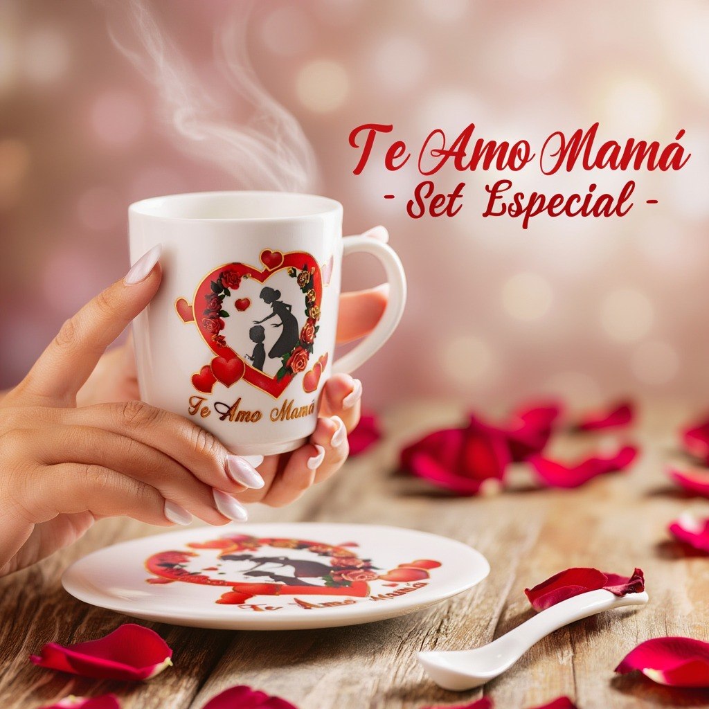SET DE TAZA DE REGALO DE DIA DE LA MADRE 3PCS BENELI HOME