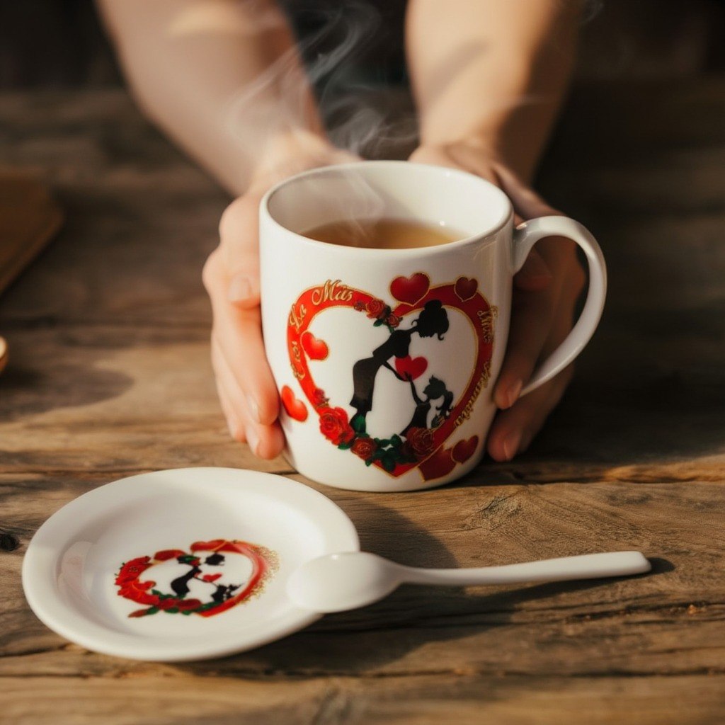 SET DE TAZA DE REGALO DE DIA DE LA MADRE 3PCS BENELI HOME