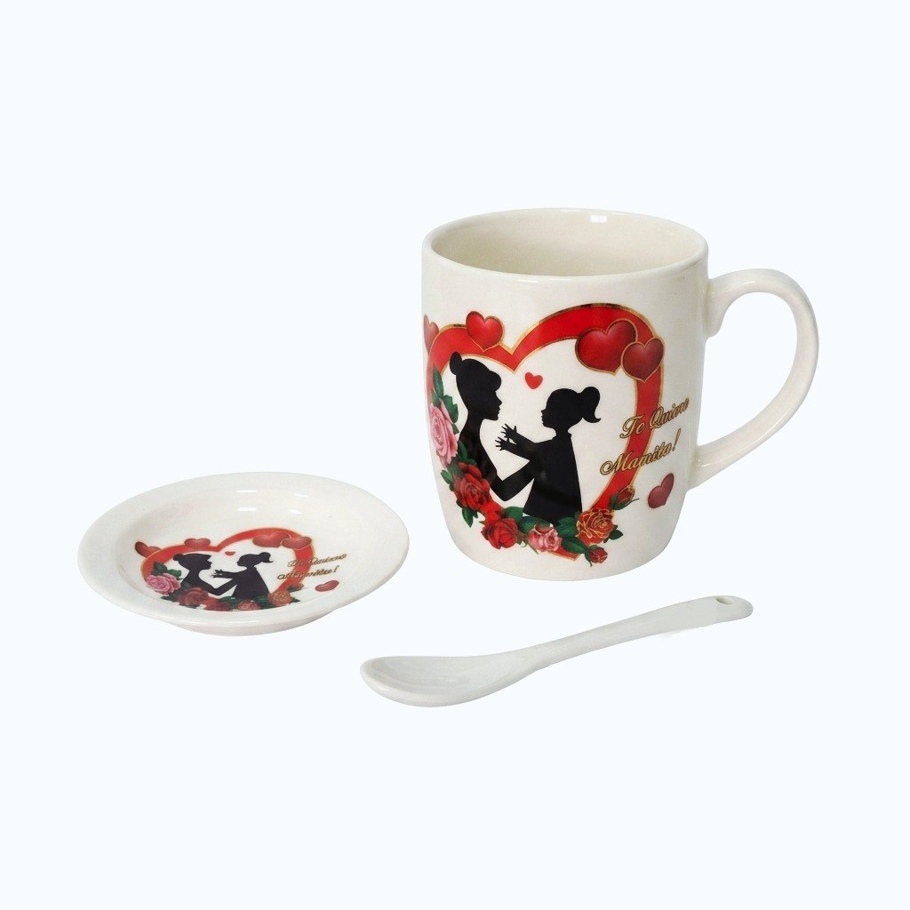 SET DE TAZA DE REGALO DE DIA DE LA MADRE 3PCS BENELI HOME