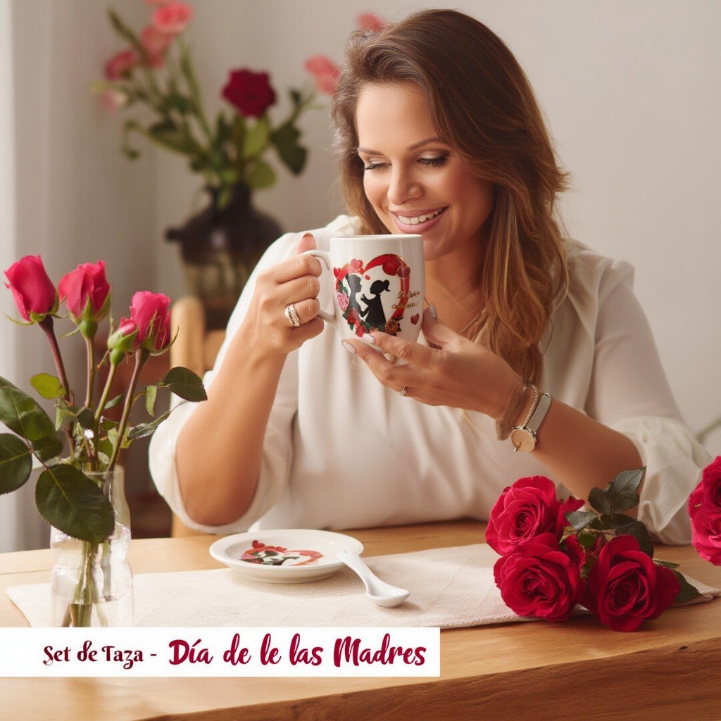 SET DE TAZA DE REGALO DE DIA DE LA MADRE 3PCS BENELI HOME