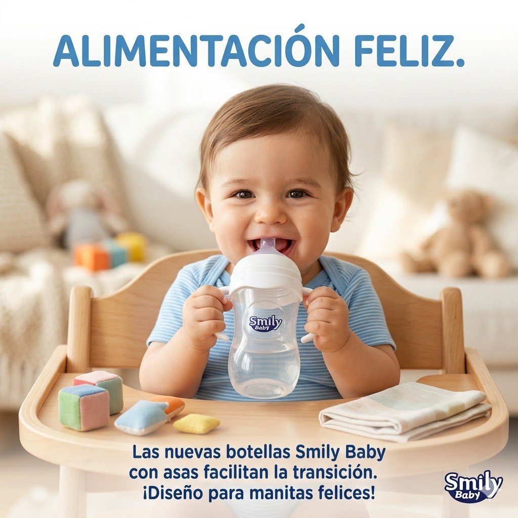 BIBERON DE ENTRENAMIENTO PARA BEBES SMILY BABY 260ML