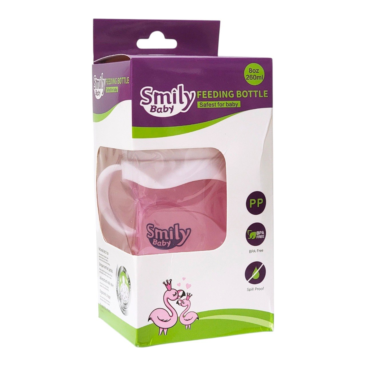 BIBERON DE ENTRENAMIENTO PARA BEBES SMILY BABY 260ML