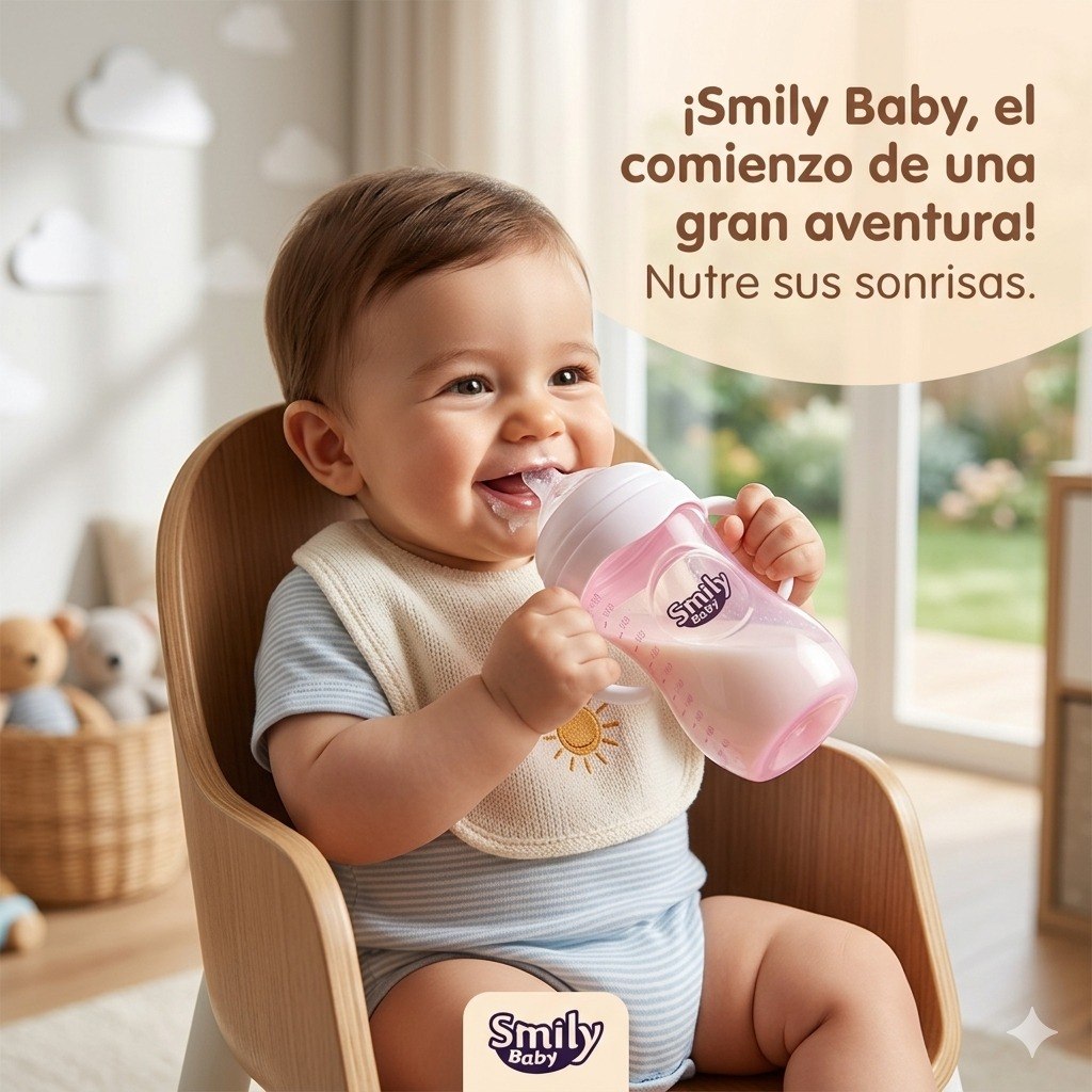 BIBERON DE ENTRENAMIENTO PARA BEBES SMILY BABY 260ML