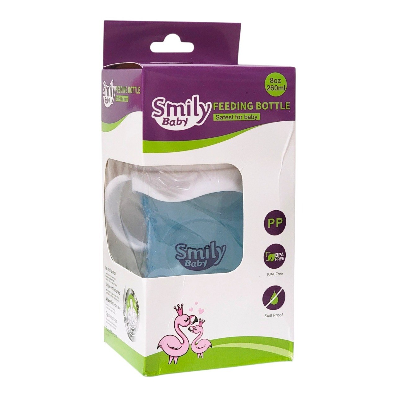 BIBERON DE ENTRENAMIENTO PARA BEBES SMILY BABY 260ML