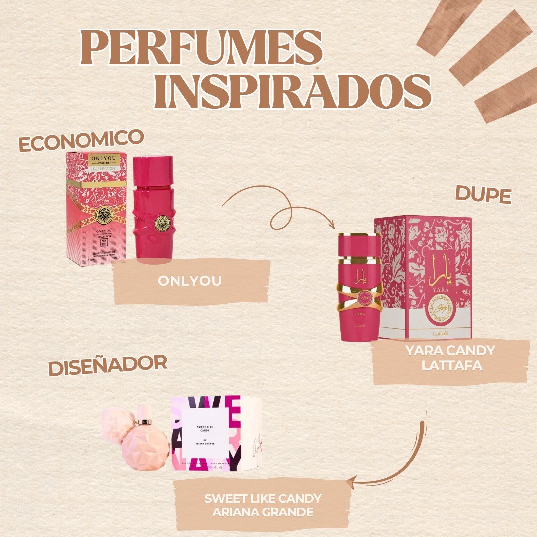 ONLYOU MINI PERFUME ECONOMICO ARABE 30ML (M) (AROMA SIMILAR LATTAFA YARA CANDY)