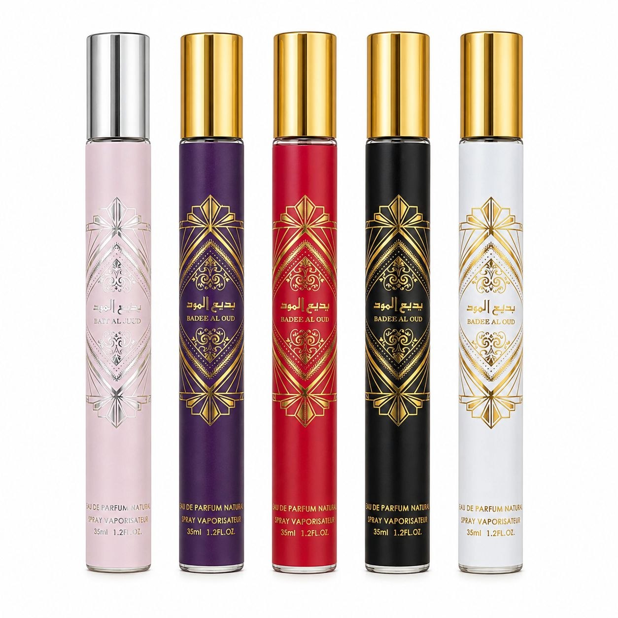 SET PERFUME EN TUBO MYSTICAL BADE'E AL OUD EDP (M) 35ML X 5PCS (AROMA SIMILAR A LATTAFA BADE'E AL OUD)