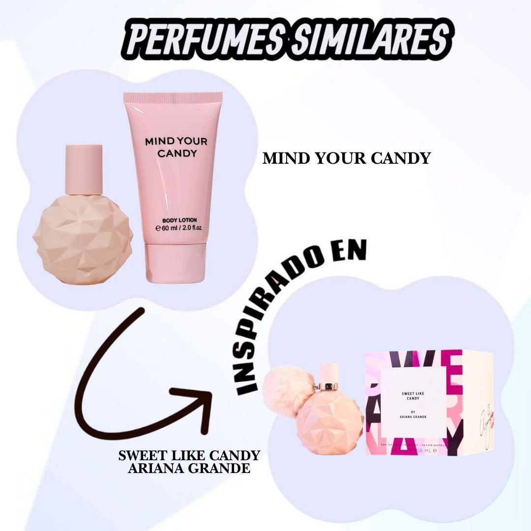 SET MYSTICAL MIND YOUR CANDY EDP 30ML CREMA CORPORAL 60ML (M) (AROMA SIMILAR A ARIANA GRANDE SWEET LIKE CANDY)