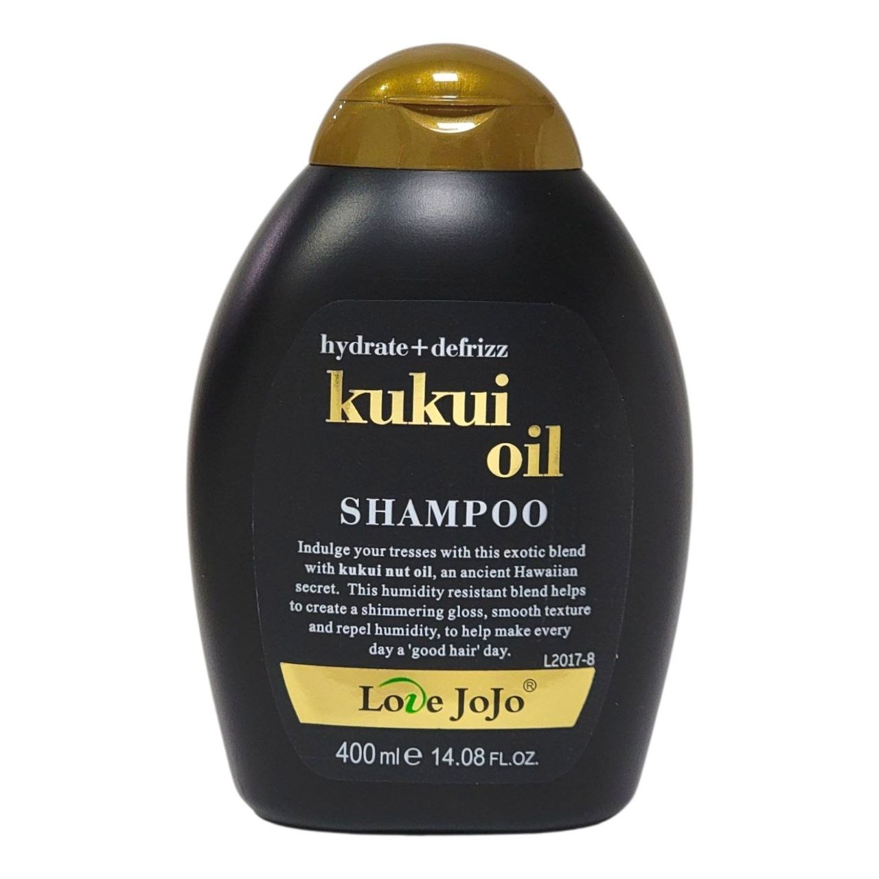 SHAMPOO HIDRATANTE Y ANTIFRIZZ CON ACEITE DE NUEZ DE KUKUI Y DE ARGAN LOVE JOJO 400ML