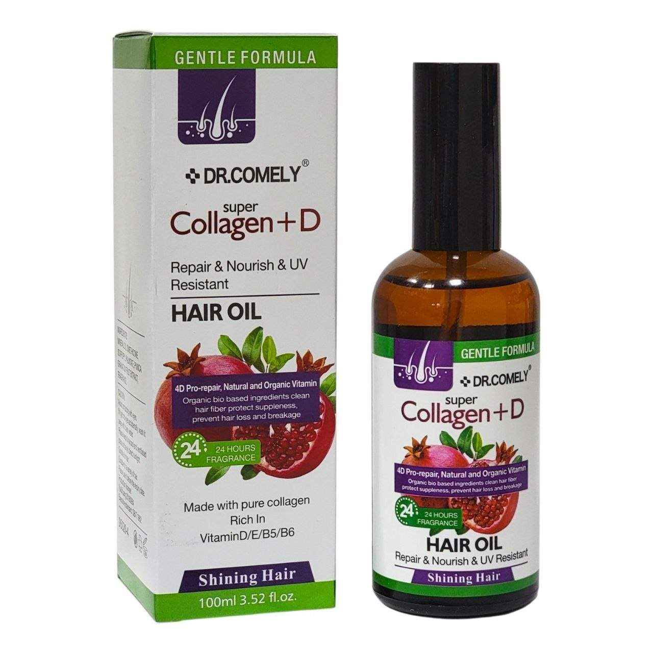 ACEITE PARA EL CABELLO DE SUPER COLAGENO Y VITAMINA D ANTICAIDA Y REPARADOR DR. COMELY 100ML