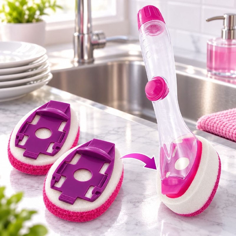 CEPILLO DE REPUESTO DE ESPONJA PARA DISPENSADOR DE DETERGENTE 2PCS PAREX 9CM