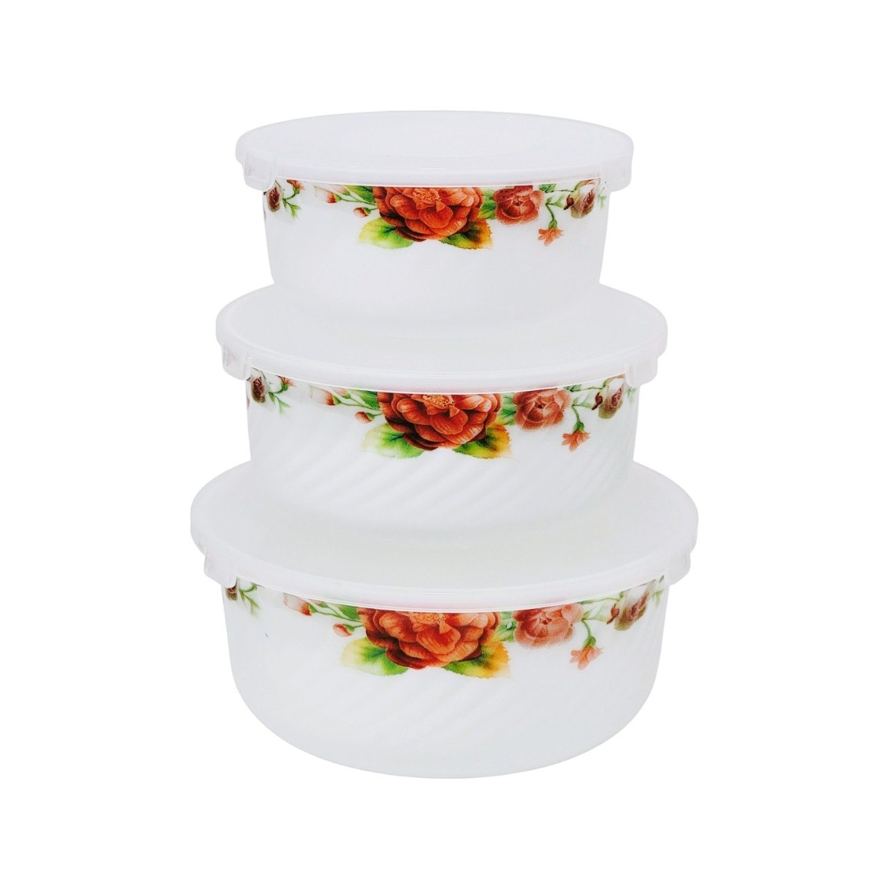 SET DE TAZONES ENSALADERAS DE CRISTAL MULTIFIFUNCIONALES RESISTENTES 3PCS GUPAN DESIGN