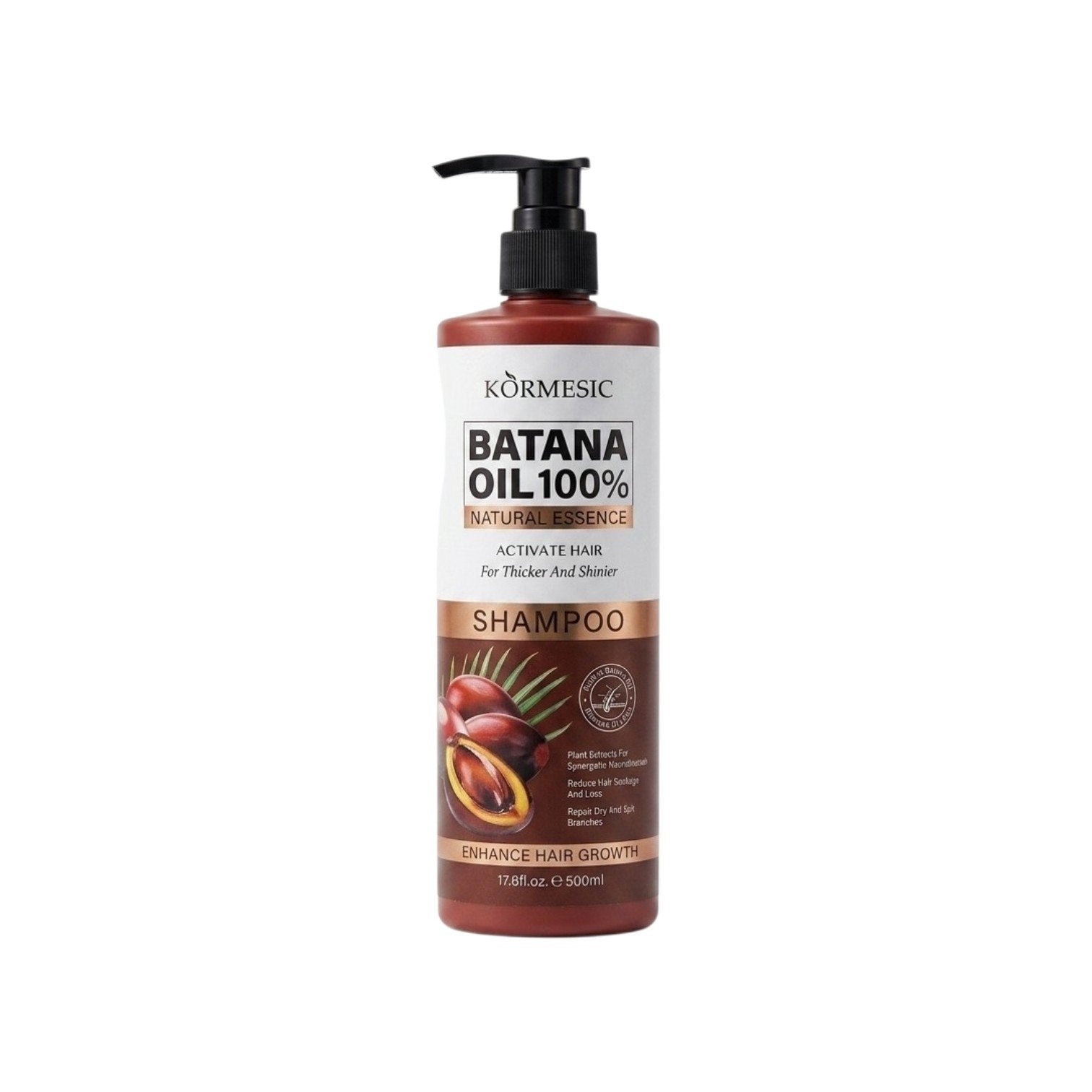 SHAMPOO DE BATANA PURO ACTIVADOR Y FORTALECEDOR KORMESIC 500ML