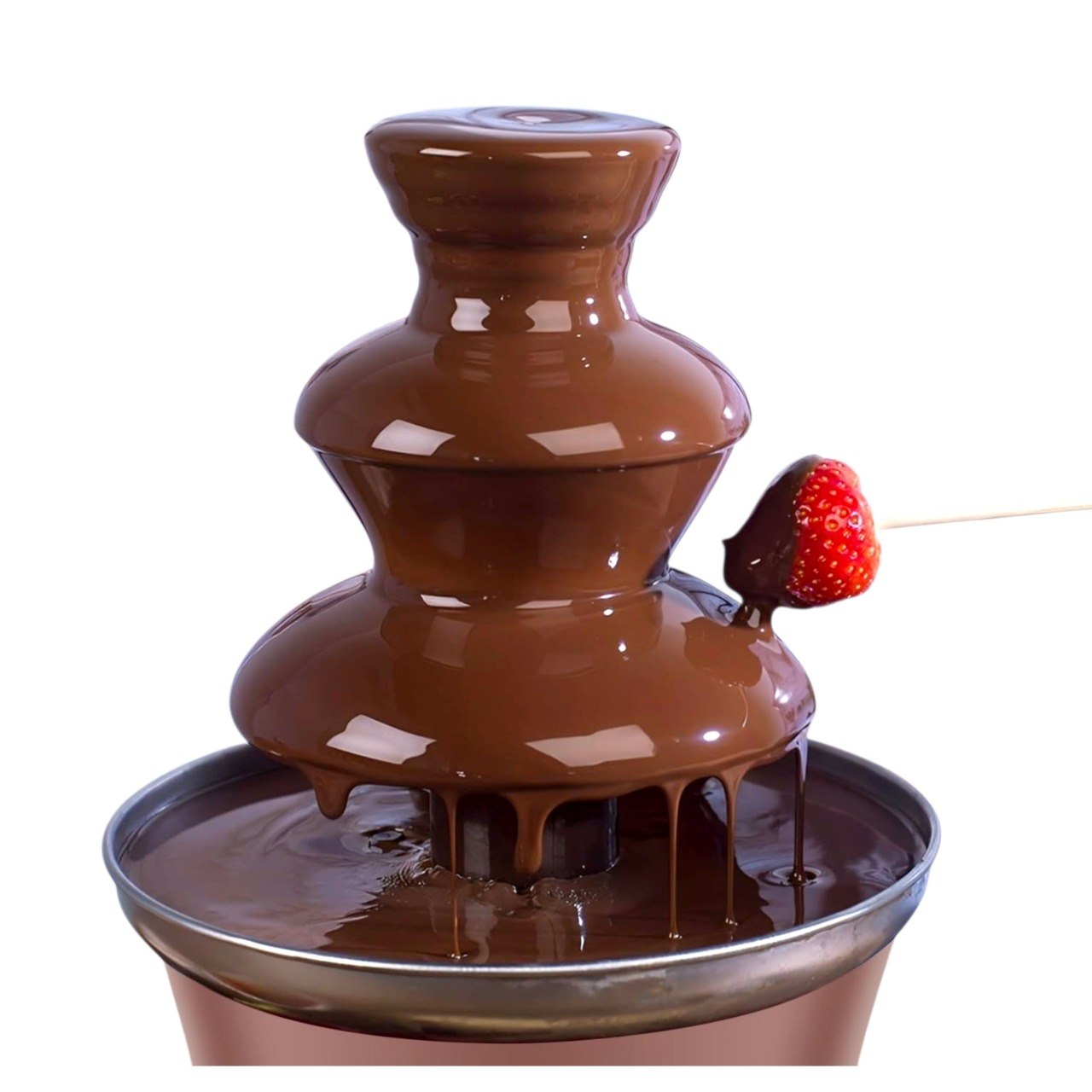 FUENTE DE CHOCOLATE ELECTRICA DE ACERO INOXIDABLE 21X14CM