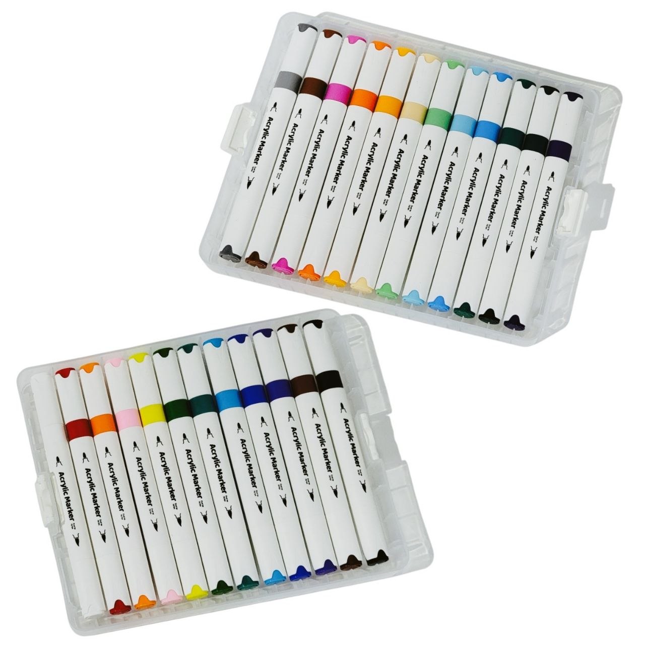 SET DE MARCADORES ACRILICOS DE PINTURA TRIANGULARES DE DOBLE PUNTA 24UND FAILET COLOUR
