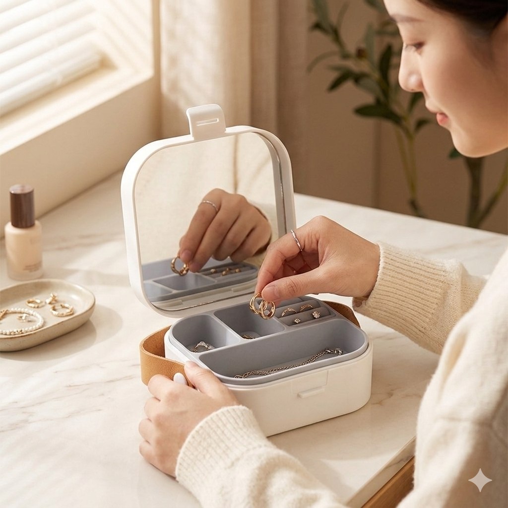 JOYERO MINI PORTATIL COMPACTO Y ENCANTADOR