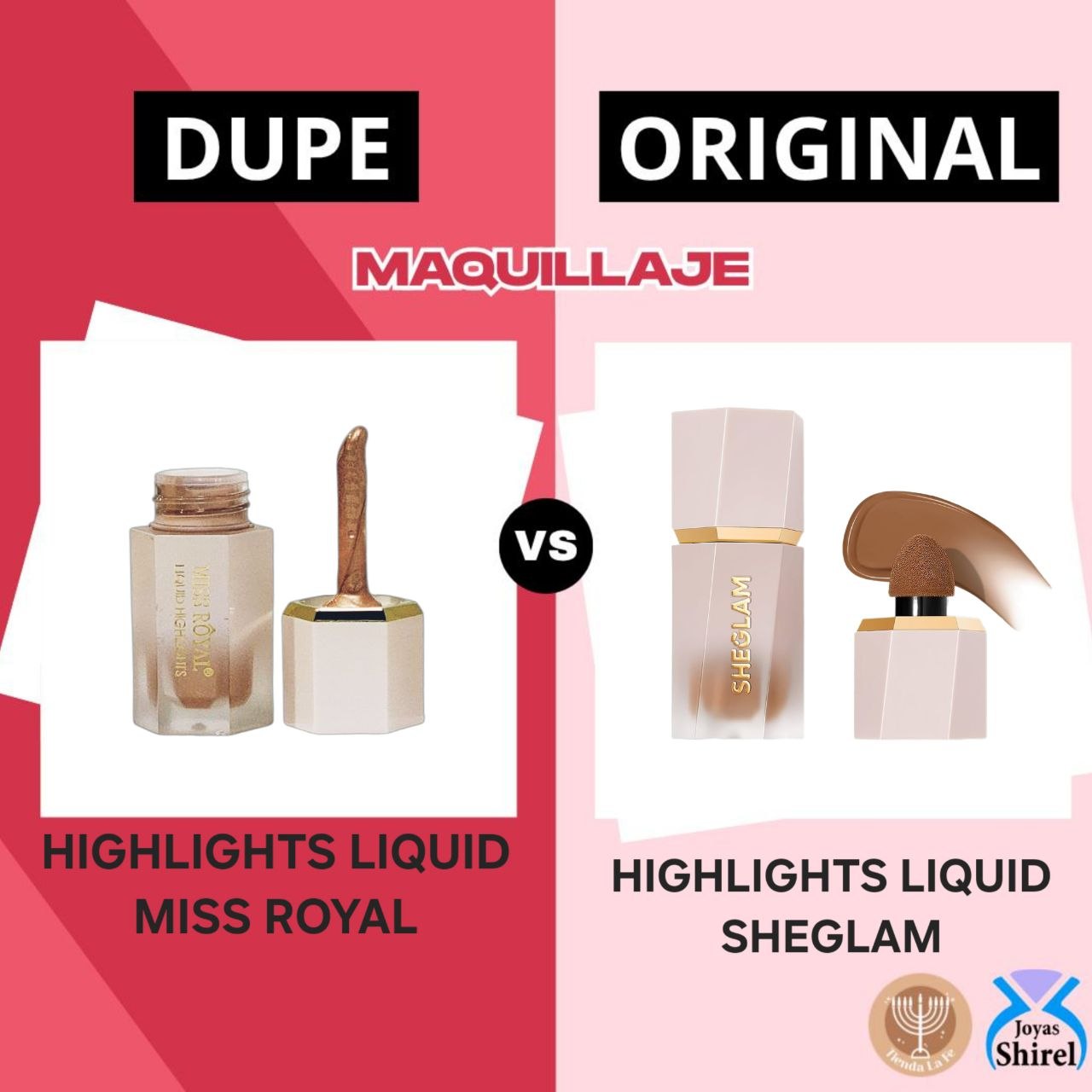 ILUMINADOR LIQUIDO DE LARGA DURACION RESISTENTE AL AGUA 6 TONOS MISS ROYAL 2.5G (DUPE DE SHEGLAM)