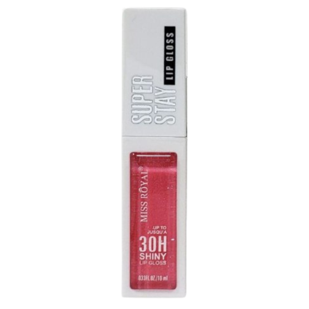 BRILLO LABIAL DE LARGA DURACION SUPER STAY 30H MISS ROYAL 10ML (DUPE DE MAYBELLINE)