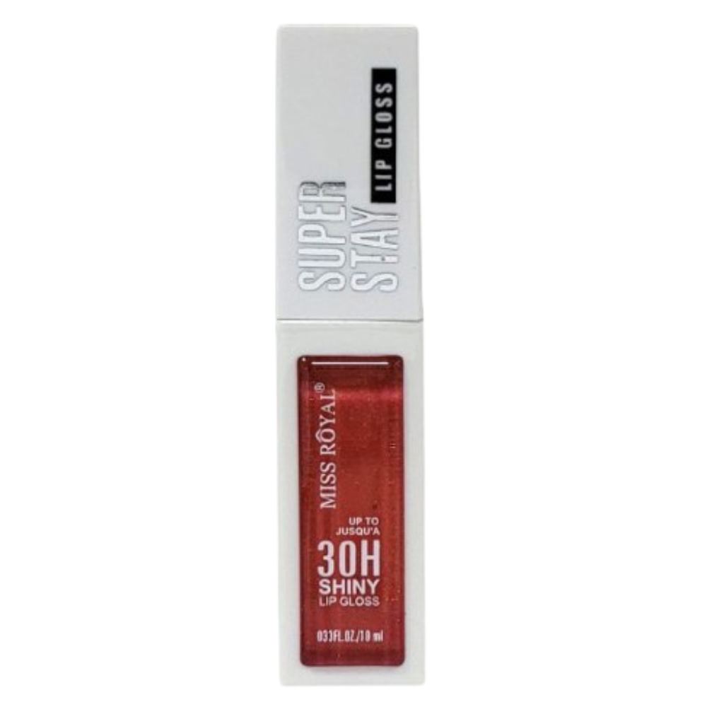 BRILLO LABIAL DE LARGA DURACION SUPER STAY 30H MISS ROYAL 10ML (DUPE DE MAYBELLINE)