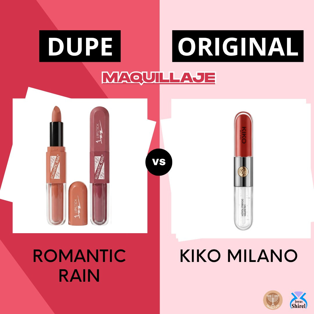 BRILLO LABIAL 2 EN 1 BRILLO LABIAL Y LAPIZ LABIAL ROMANTIC RAIN (DUPE DE KIKO)