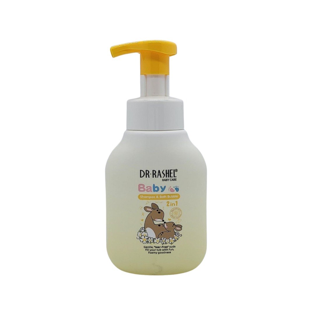 SHAMPOO 2 EN 1 PARA BEBES CON FORMULA SUAVE HIPOALERGENICA DR RASHEL 350ML