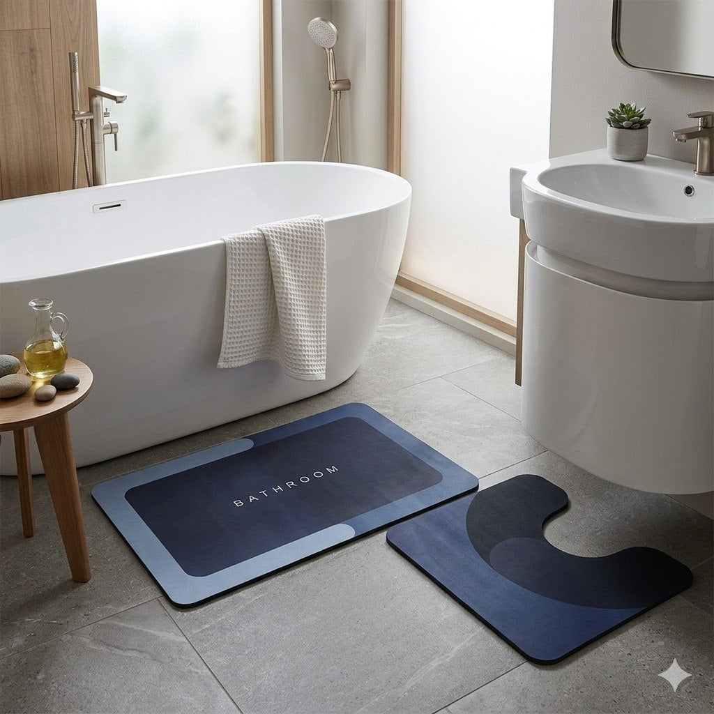 ALFOMBRA DE BAÑO ANTIDESLIZANTE DE DIATOMITA 2PCS JIAERMEI