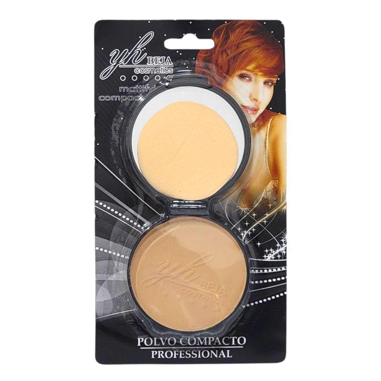 POLVO COMPACTO SELLADOR EFECTO MATE 6 TONOS YH BEJA COSMETICS 15G